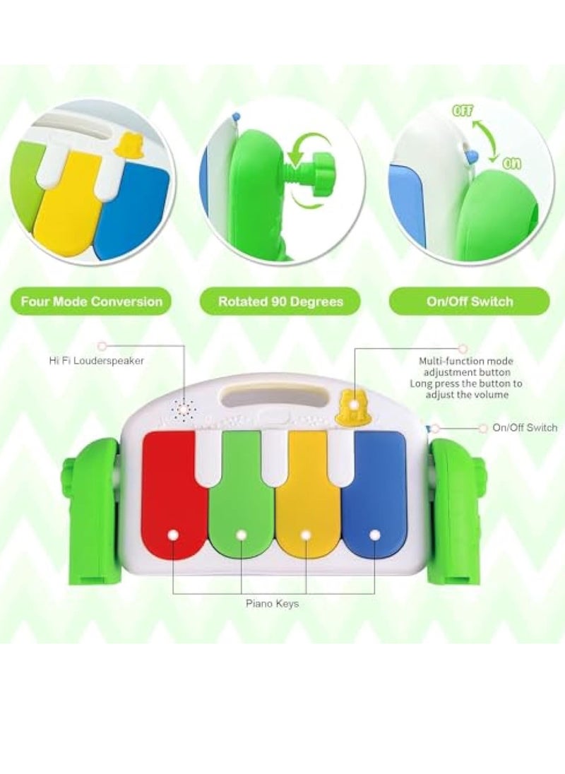 YelaJoy Play Mats for Baby Gyms, Kick and Play Piano Gym Mats, Detachable Tummy Time Mat with Music and Lights, Musical Electronic Learning Toys, Activity Center for Babies and Toddlers  - Image 3