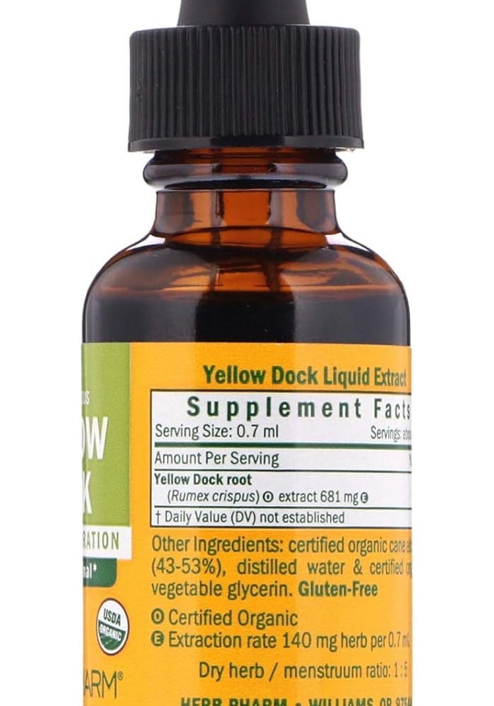 Herb Pharm Yellow Dock Extract - 1 fl oz (30 ml) Liquid Herbal Supplement for Digestive Support - Image 2