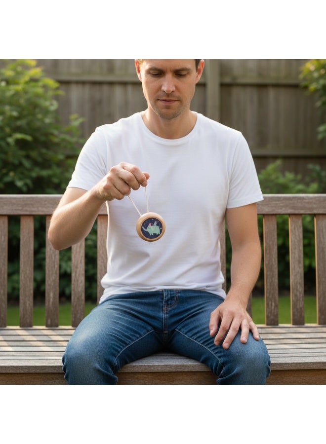 Y&D Wooden Yoyo 1.57x1.34 Cartoon Animal Pattern Yoyo Kids Natrual Wooden Portable & Lightweight Yo-Yo Fun Amateurish - Gifts for Kids and Adults Playing - Image 3