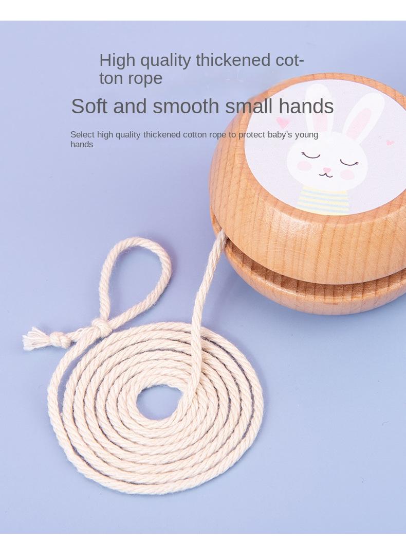 Y&D Wooden Yoyo 1.57x1.34 Cartoon Animal Pattern Yoyo Kids Natrual Wooden Portable & Lightweight Yo-Yo Fun Amateurish - Gifts for Kids and Adults Playing - Image 5