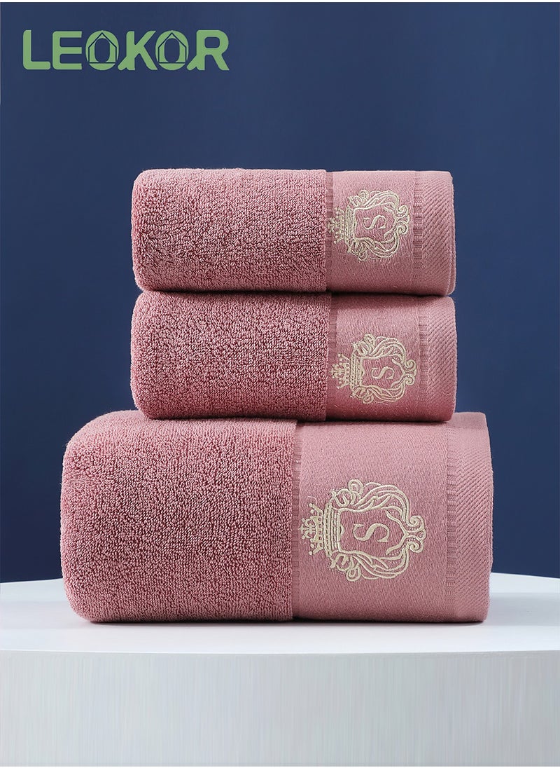 3PCS Cotton Bath Towel Set Fast Absorbent Skin-friendly and Soft Bath Towel*1PCS and 2PCS Towels Pink - pzsku/Z7EF785E5516D9FD77338Z/45/_/1710751349/f28d1e4b-fb75-4d39-a9e5-4a20102b0e8b