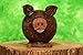 G6 COLLECTION Unique Handmade Coconut Shell Wood Cute Pig Coin Piggy Bank Handcrafted Wooden Rustic Hand Carved Decorative Keepsake Saving Money Adorable Kids Room Decor Gift Pig Bank - Image 2