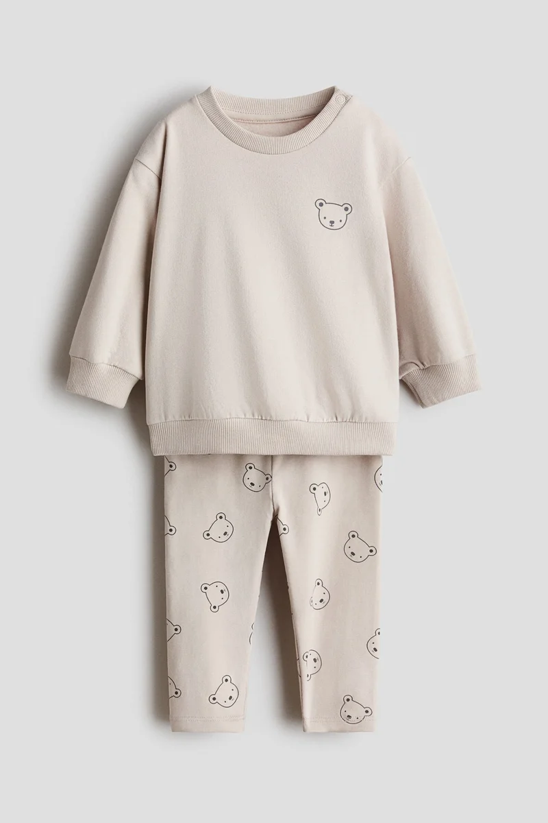 اتش اند ام طقم من سويت شيرت ولغينغز - عبوة من قطعتين