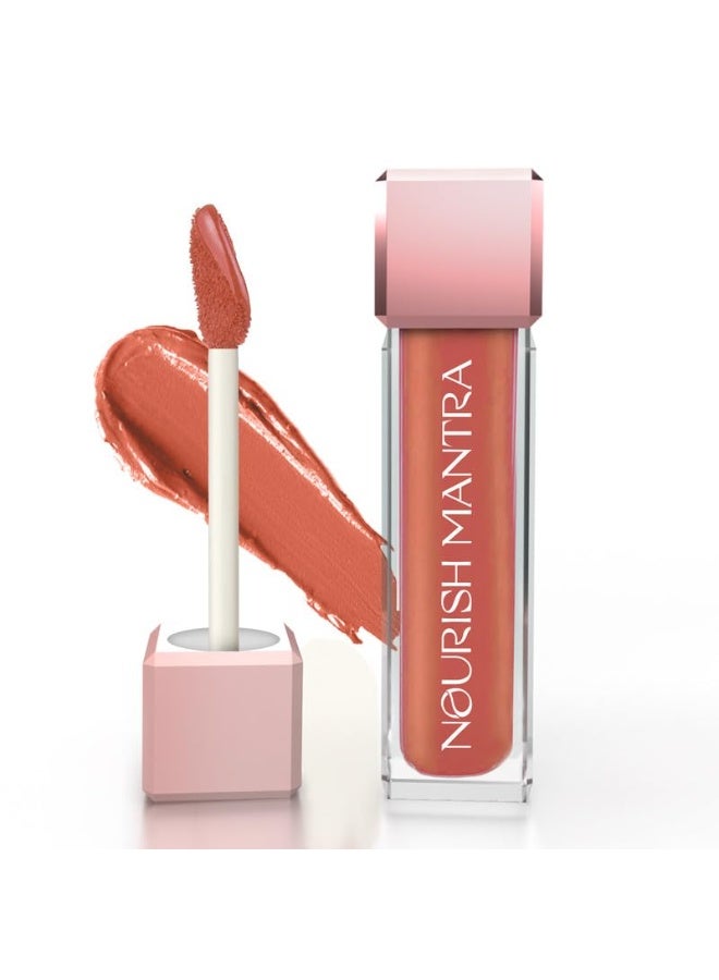 Nourish Mantra’s Spice & Shanti Lipstick (3.5ml)/ Creamy Matte Liquid Lipstick with SPF/Water Proof/Smudge Proof/Transfer Proof/Long Lasting/Suits All Skin Tones - Image 1
