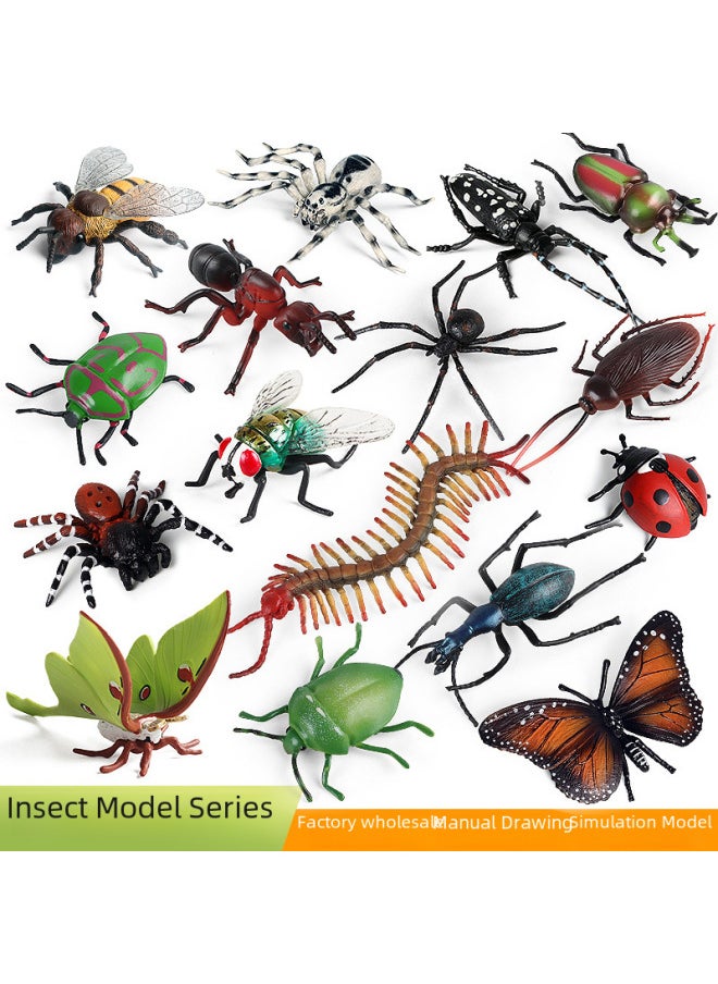 null - Children's Realistic Insect Toy Animal Models Honeybee Spider Dragonfly Butterfly Centipede Grasshopper Ant Lizard Figurines-Color:M-2961 Spiny-tailed Rock Lizard - Image 1