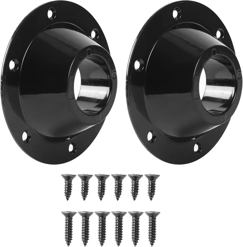 TonGass Black Aluminum RV Table and Floor Mounting Base (2-Pack) - Image 1