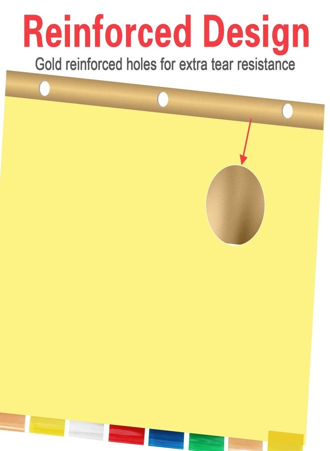 PANDRI فواصل مجلدات، عبوة من 120 فاصل فهرسة مجلدات من باندري مع 8 علامات تبويب كبيرة متعددة الألوان قابلة للإدخال، فواصل مجلدات ورقية بحجم الرسائل للمدرسة والمكتب والمنزل والأعمال - Image 3