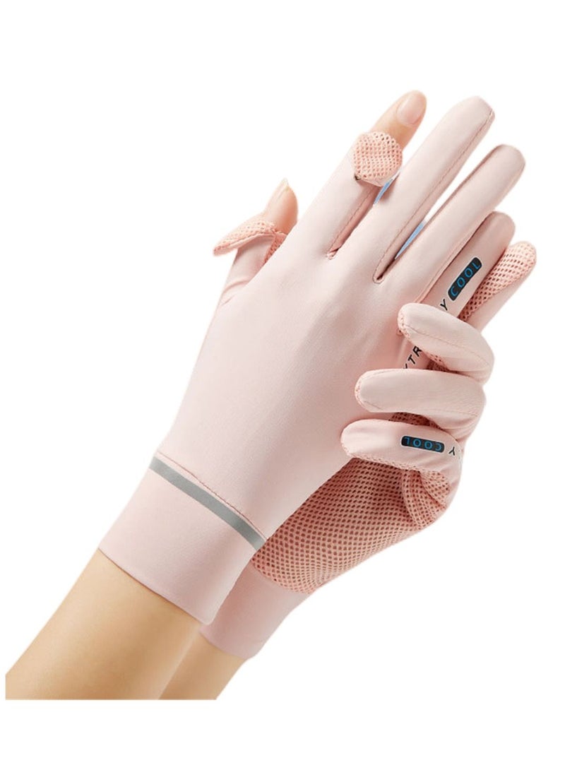 Generic 1-Pair UV Protection Women's Driving Gloves Pink  - Image 1