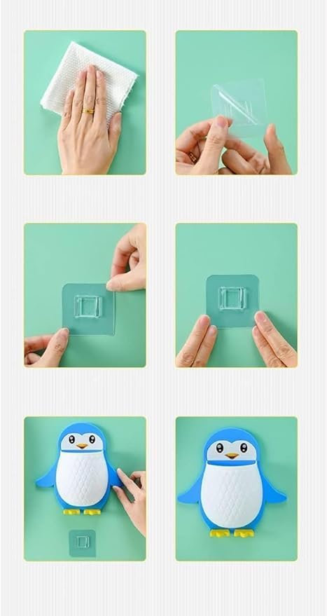 Optimize Your Space with Our Penguin Shape Bathroom Shelf from Reena Sharma SuperMart. Ideal for Home and Kitchen. Self-Adhesive, no Drilling Needed, Perfect for Essentials. (Black, Pack of 1) - Image 3