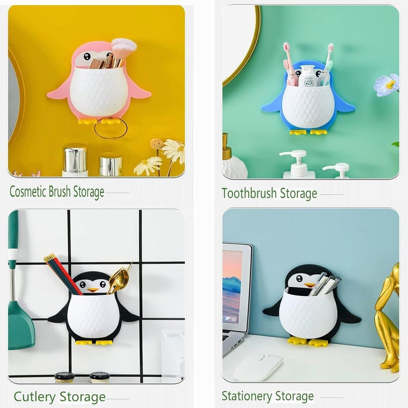 Optimize Your Space with Our Penguin Shape Bathroom Shelf from Reena Sharma SuperMart. Ideal for Home and Kitchen. Self-Adhesive, no Drilling Needed, Perfect for Essentials. (Black, Pack of 1) - Image 4