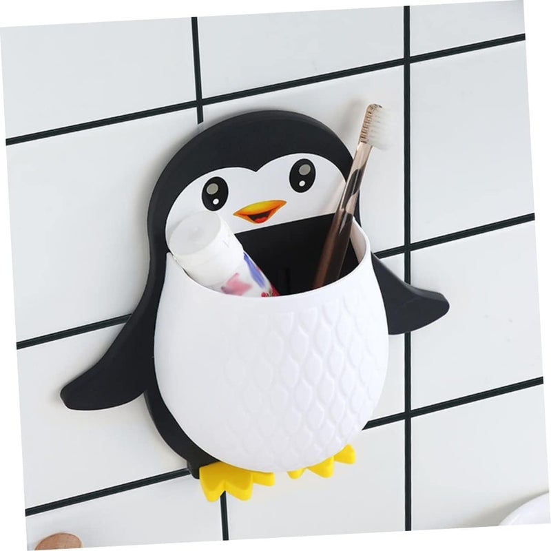 Optimize Your Space with Our Penguin Shape Bathroom Shelf from Reena Sharma SuperMart. Ideal for Home and Kitchen. Self-Adhesive, no Drilling Needed, Perfect for Essentials. (Black, Pack of 1) - Image 1