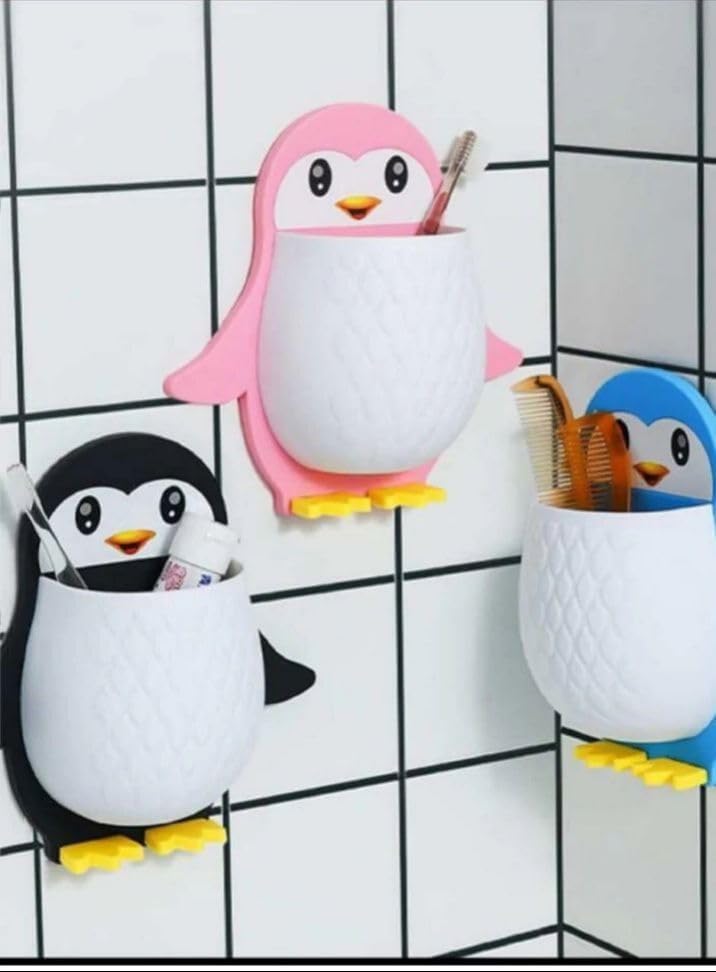 Optimize Your Space with Our Penguin Shape Bathroom Shelf from Reena Sharma SuperMart. Ideal for Home and Kitchen. Self-Adhesive, no Drilling Needed, Perfect for Essentials. (Black, Pack of 1) - Image 2