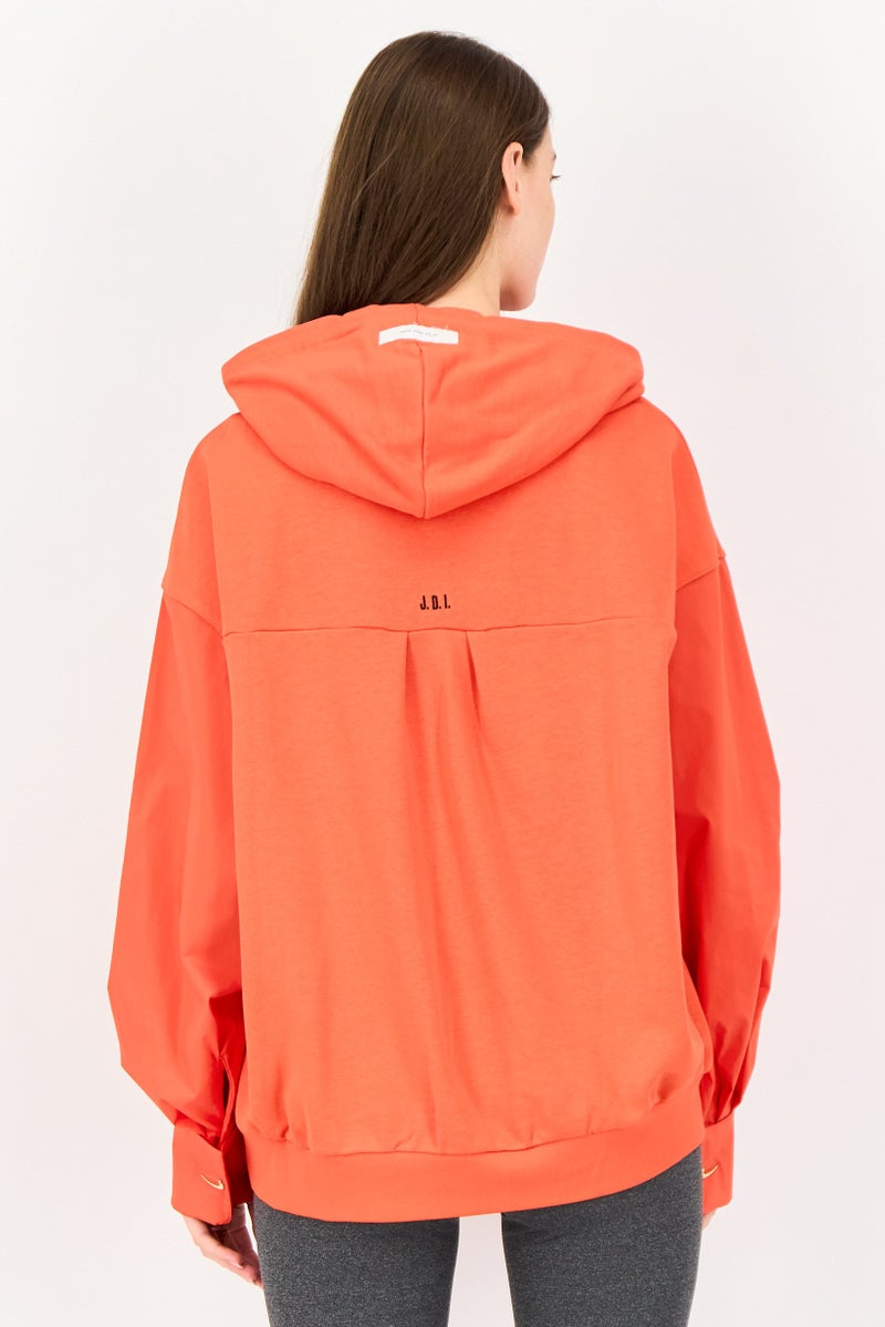 Nike Women Oversized Fit Outdoor Hoodies, Dark Orange - Image 4