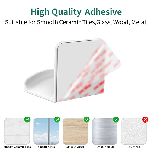HomeMount Headphone Stand Headset Holder - Adhesive Gaming Headphone Hanger Hook Desk Mount for Most Headphone & Controller (White) - Image 3
