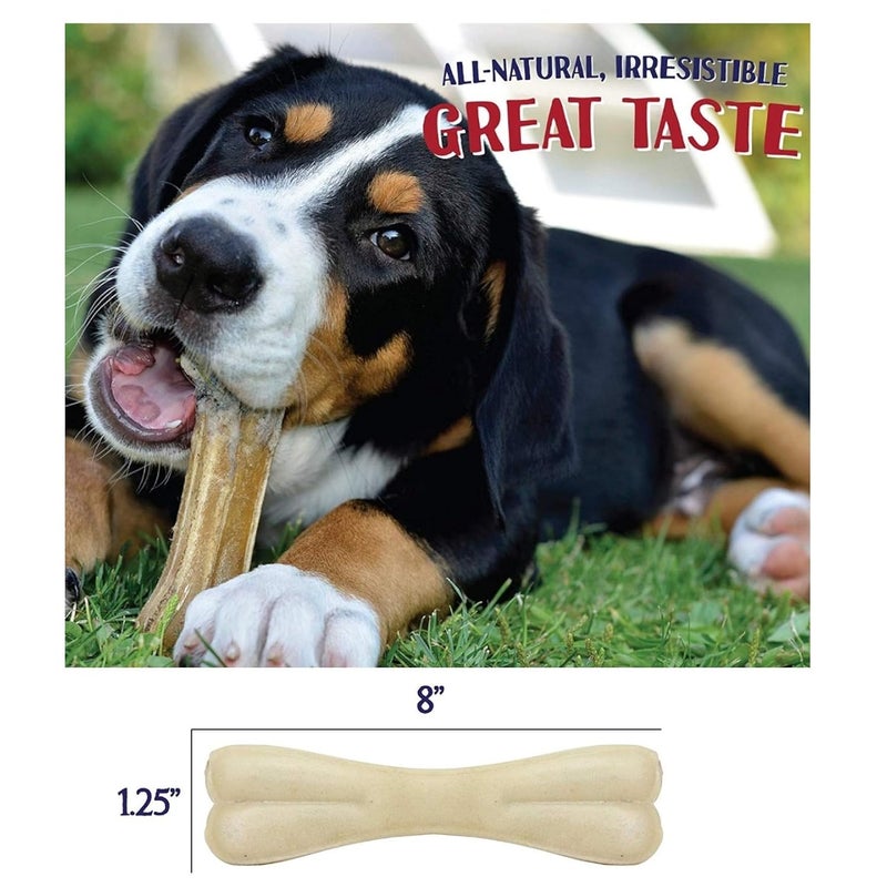 PETLICIOUS & MORE عظام جلدية للكلاب 8 بوصة 1 كجم عبوة عظام مضغوطة، جرو - Image 2