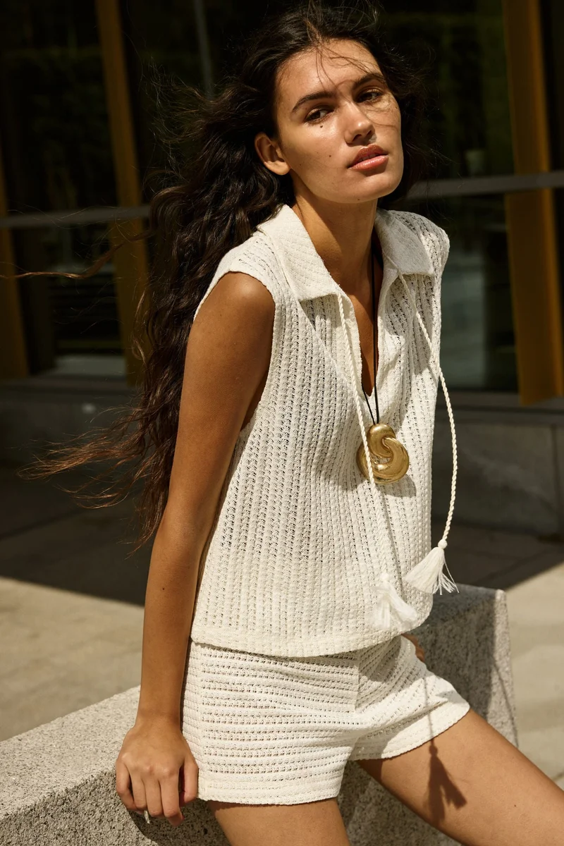 اتش اند ام شورت محبوك بنمط بوانتيل