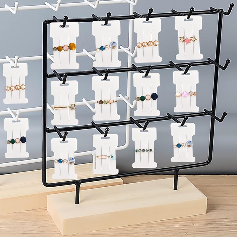 Zenomia Hair Clip Display Cards Cardboard Hair Bow Display Cards Holder White Paper Hairpin Card for Jewelry Hair Accessories (4x2.5) 50pcs - Image 4