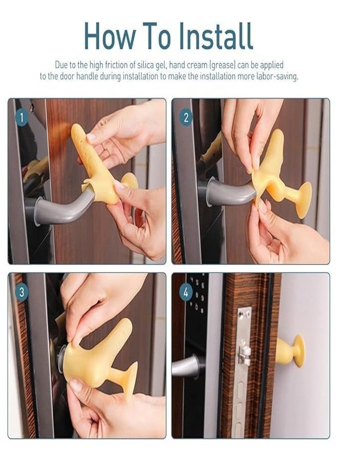 Astoria 3 pcs Safety Door Handle Protective Cover for Baby's Room Wall Protector Door Bumpers Color Silicone Anti-Collision Door Stopper Rubber Kids Safety Protective Door Handle (Multicolor) - Image 5
