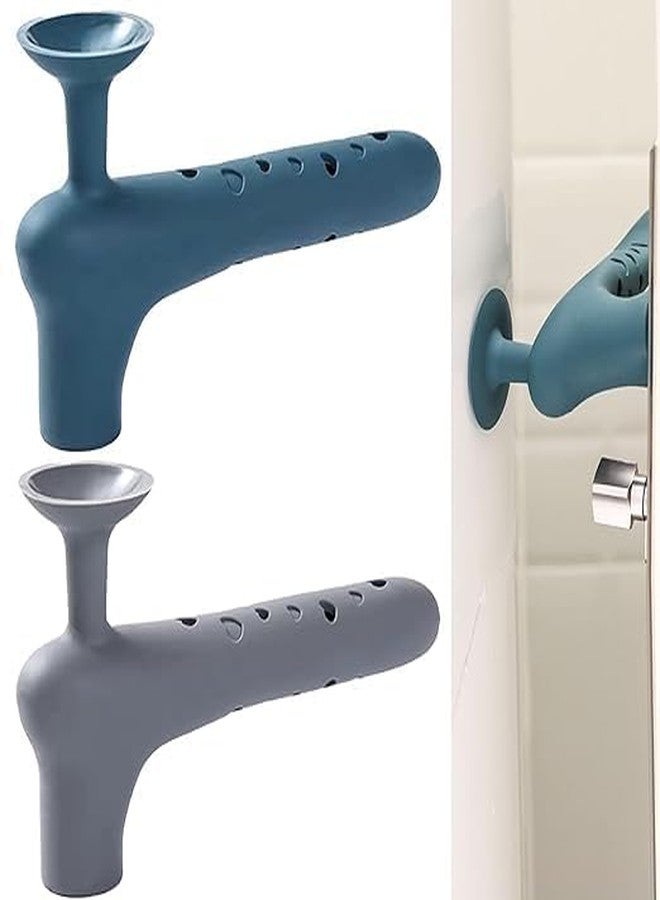 Astoria 3 pcs Safety Door Handle Protective Cover for Baby's Room Wall Protector Door Bumpers Color Silicone Anti-Collision Door Stopper Rubber Kids Safety Protective Door Handle (Multicolor) - Image 1