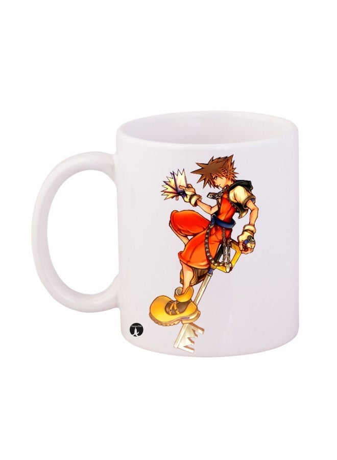 Kingdom Hearts Printed Mug White/Yellow/Red 11ounce