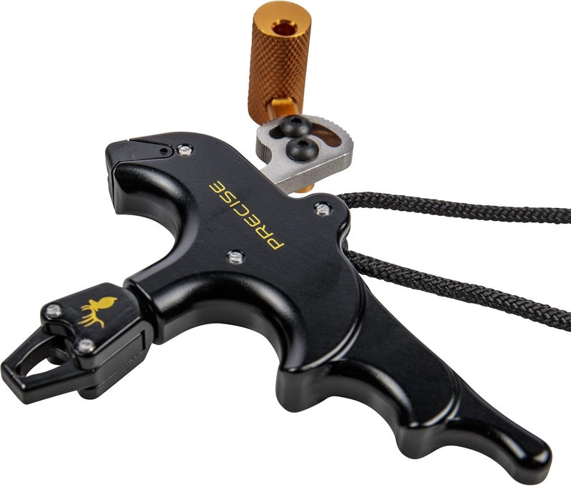 Trophy Ridge Precise Bow Archery Release - 4-Finger Design for Full Drawing Power, Torque-Free 360° Rotation, Smooth Release, Adjustable Thumb Trigger and Caliper Tension, Sling Wrist Strap Included - Image 1