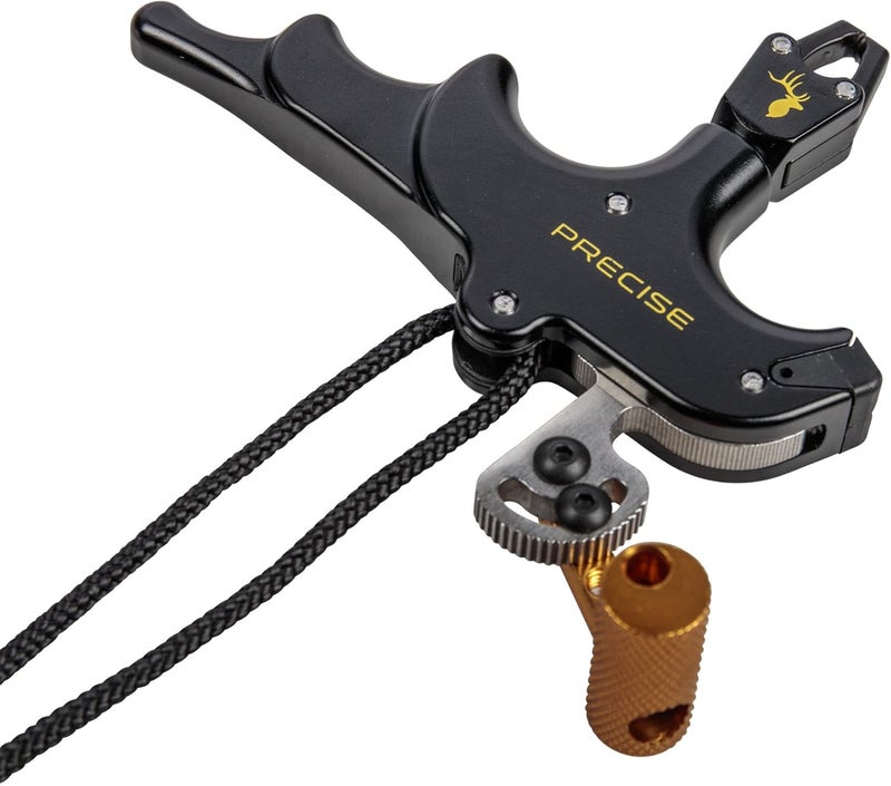 Trophy Ridge Precise Bow Archery Release - 4-Finger Design for Full Drawing Power, Torque-Free 360° Rotation, Smooth Release, Adjustable Thumb Trigger and Caliper Tension, Sling Wrist Strap Included - Image 4