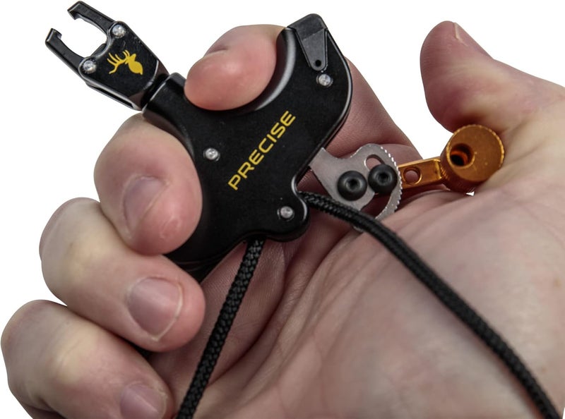 Trophy Ridge Precise Bow Archery Release - 4-Finger Design for Full Drawing Power, Torque-Free 360° Rotation, Smooth Release, Adjustable Thumb Trigger and Caliper Tension, Sling Wrist Strap Included - Image 5