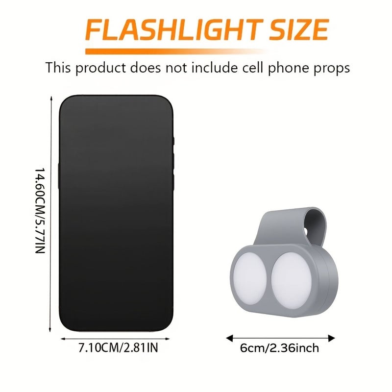 Set of 2 Clip On Rechargeable Flashlights for Runners Night Safety Hands Free LED - Image 3