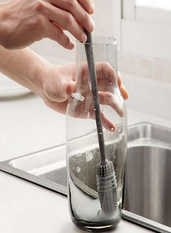 Silicone Brush Cup Scrubber, Baby Bottle Cleaner Spout Cup Glass Teapot Washing Cleaning Tool Brushes for Family - Image 4