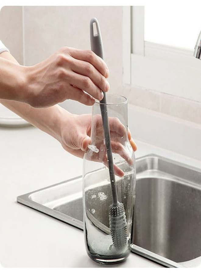 Silicone Brush Cup Scrubber, Baby Bottle Cleaner Spout Cup Glass Teapot Washing Cleaning Tool Brushes for Family - Image 2