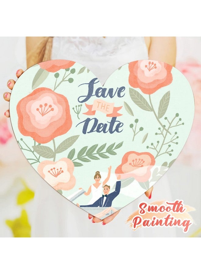 BOQIN Wood Hearts For Crafts 12 Inch, 4 Pack Diy Blank Wooden Heart Shape Ornaments For Crafts Unfinished Hearts Wood Cutout For Crafts Valentine'S Hearts Wooden Things To Paint On - Image 5