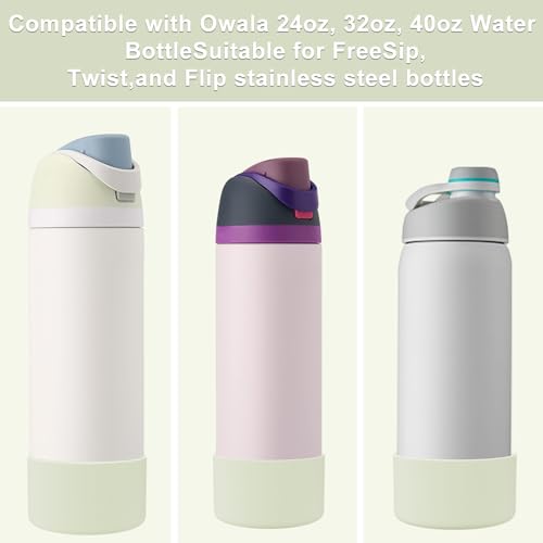 Affute Silicone Boot for Owala Water Bottle 40 oz, Anti-Slip Protective Sleeve for FreeSip/Twist/Flip Water Bottles, BPA Free, Bottom Bumper Cover Protects Water Bottles from Scratches(Iced Breeze) - Image 2