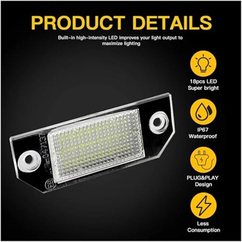Wivplex 2PCS Car License Plate Light for Focus and C-Max - Image 5