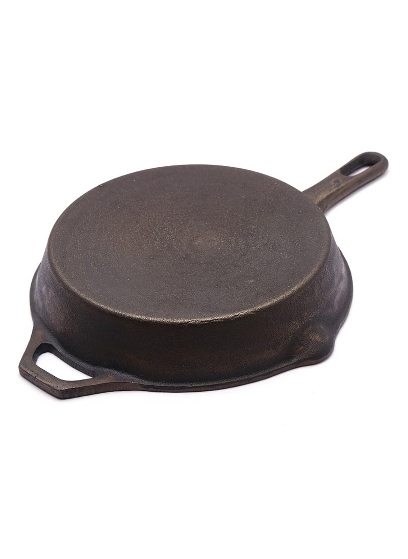 Coconut - coconut cast Iron Skillet pan/Fry pan- pre Seasoned with 100% Vegetable Oil with Natural Oven Heated Golden Finish, Food Grade, Long Handle, Smooth Surface Ready to use, 27cm - Image 1