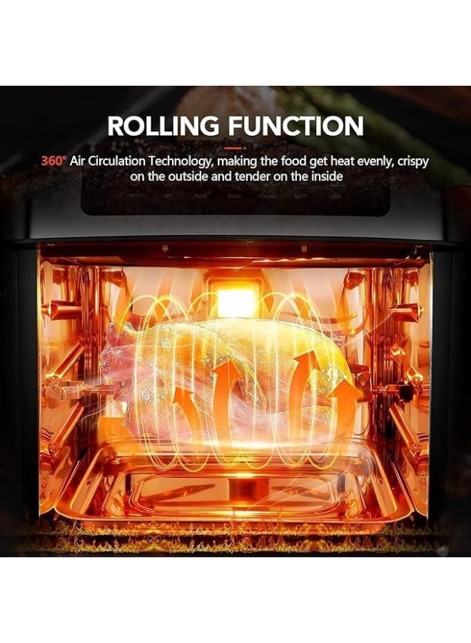 سوكاني SOKANY SK-ZG-8029 مقلاة هوائية رقمية سعة 12 لترًا وقوة 1800 واط وفرن متعدد الوظائف مع شواية وملحقاتها - Image 5