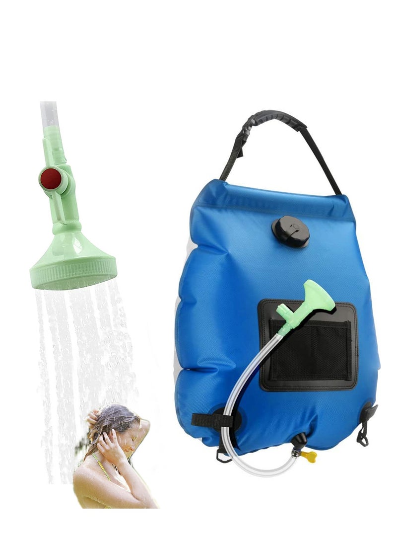 Barakah Solar Shower Bag,5 gallons/20L Solar Heating Camping Shower Bag with Removable Hose and On-Off Switchable Shower Head for Camping Beach Swimming Outdoor Traveling Hiking - Image 1