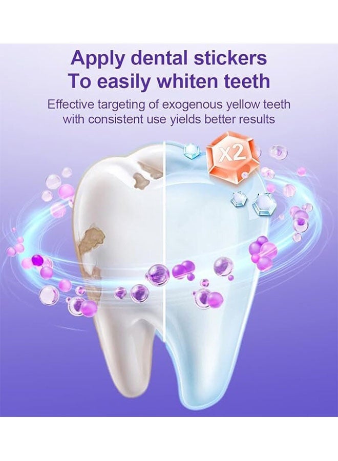 IVISMILE Purple Teeth Whitening Strips 14 Treatments, Teeth Whitening and Stain Treatment Strips, Bad Breath, Yellow Stains, Gum Care and Stain Removal, Gentle Dental Care Strips for Daily Oral Routine - Image 3