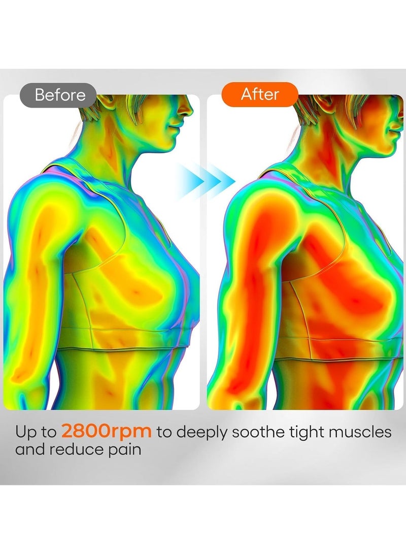 بيتشو مسدس تدليك صغير، مسدس تدليك عميق للأنسجة العضلية مزود بـ 9 سرعات، جهاز تدليك كهربائي محمول فائق الهدوء، جهاز تدليك للجسم باليد لتخفيف آلام الظهر والرقبة - Image 4