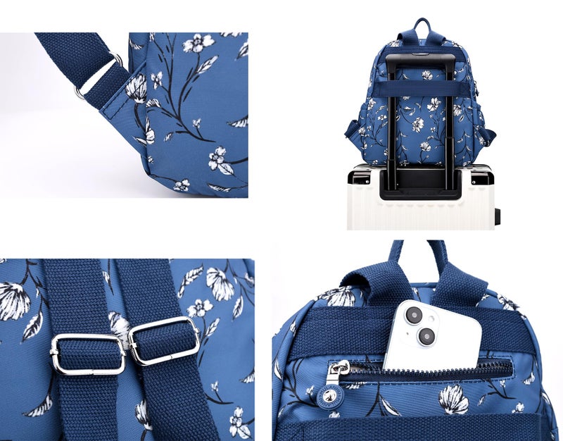 Pealwel Mini Backpack Purse for Women,Small Nylon backpacks for Ladies Backpacks Women Anti Theft Travel Bag (Orchid) - Image 3