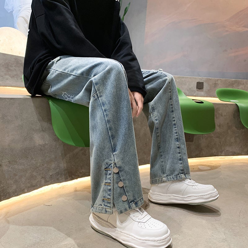 Unisex Casual Daily Denim Jeans - Image 3