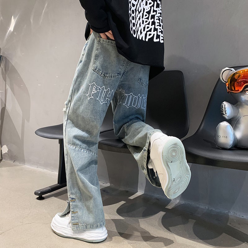 Unisex Casual Daily Denim Jeans - Image 1