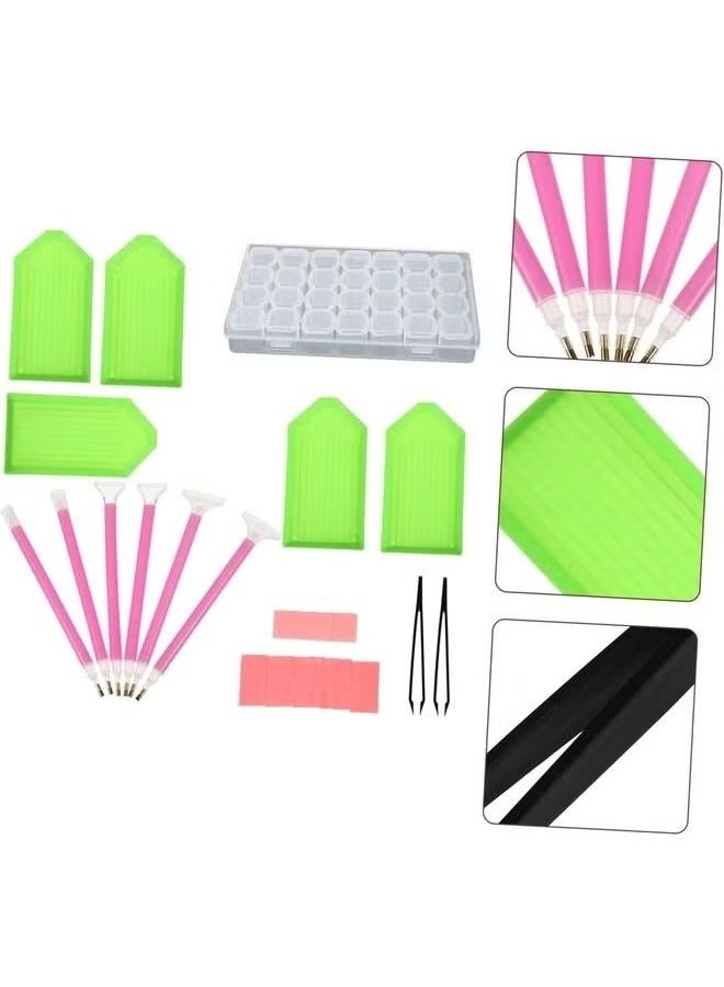 Pack Of 24 Diamond Painting Cross Stitch Tool Set Diamond Drawing Supplies Diamond Drawing Tray Bead Sorting  - Image 2