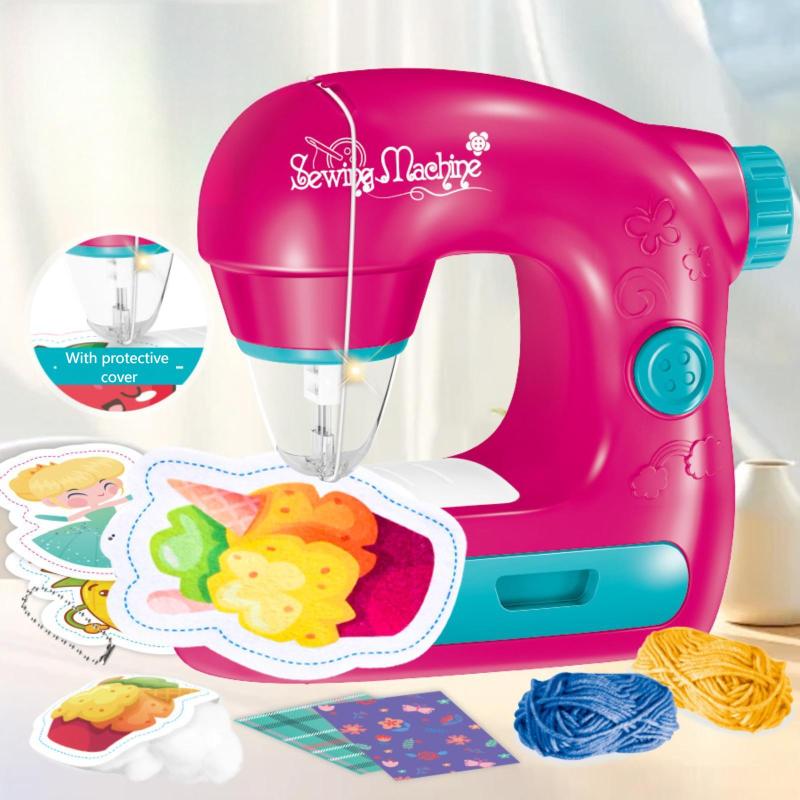 Mini Sewing Machine: Rose Red, Safe Protective Cover, Easy Operation, 22-Piece Accessory Kit, Portable Electric Sewing Machine - Versatile Power Supply, Sewing Educational Toy for Kids Girls Aged 4-12 - Image 4