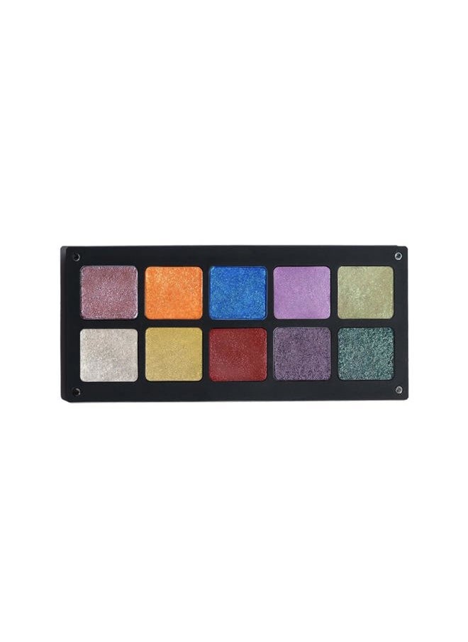 BIANCA MAKEUP Chromatic Eyeshadow Palette | 10 Vibrant Shades for Unlimited Creativity. (Chromatic 2)  - Image 1