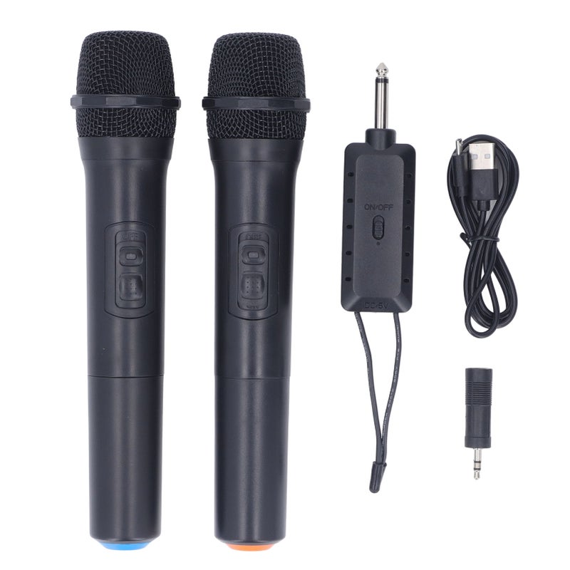 Wireless Karaoke Microphone: 2 Pack ABS Cardioid Dynamic Mic - Noise Reduction 50-100M Wireless Range Plug And Play for Home Party Singing Karaoke Systems - Image 1
