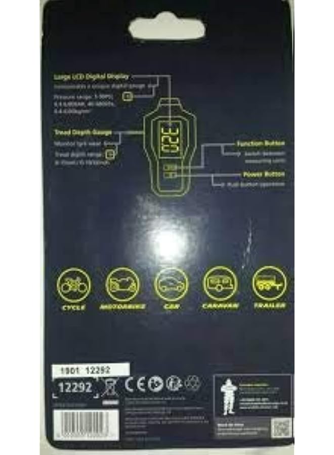 ميشلان مقياس عمق وضغط الإطارات الرقمي مع شاشة LCD - Image 4