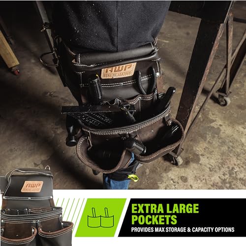 AWP Tool Belt and Rig, Heavy-Duty Premium Organizer with Multiple Pockets for Carpenters, Electricians, and Construction Work, Adjustable Waist Tool Belt, L-903-1 - Image 2