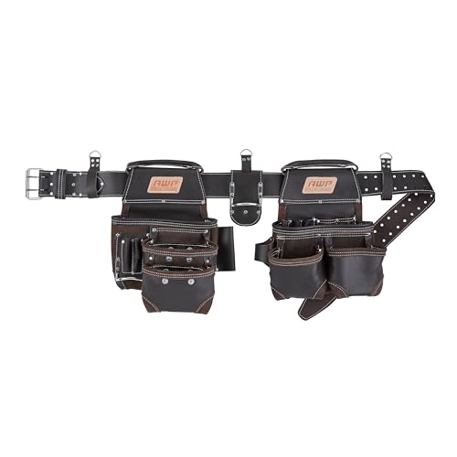 AWP Tool Belt and Rig, Heavy-Duty Premium Organizer with Multiple Pockets for Carpenters, Electricians, and Construction Work, Adjustable Waist Tool Belt, L-903-1 - Image 1