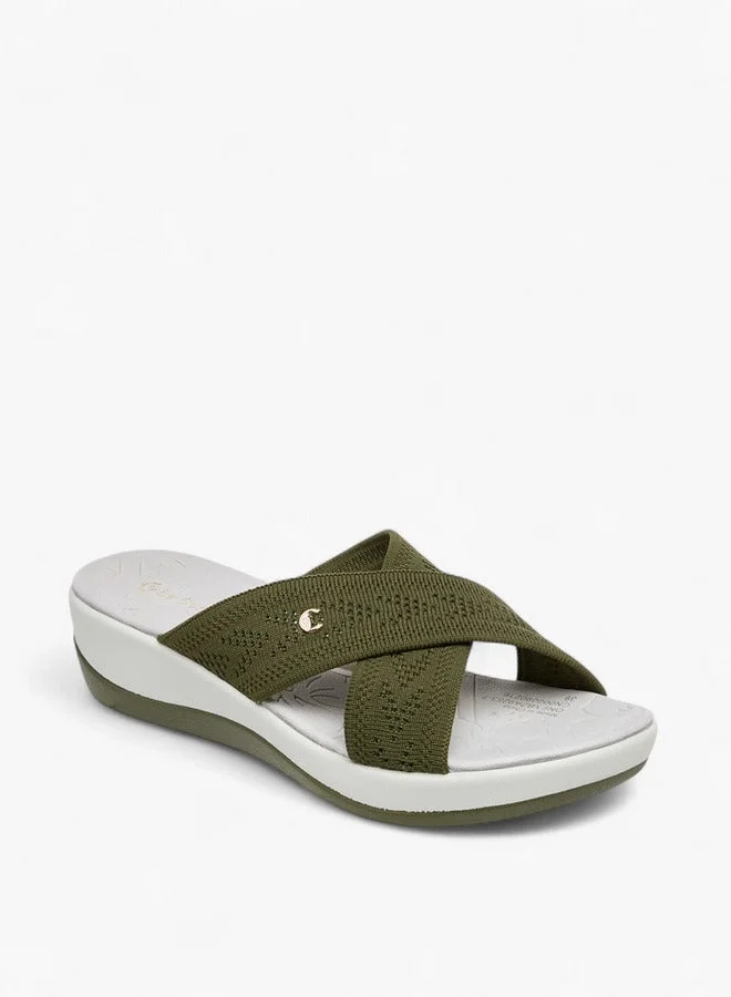 لو كونفورت صنادل نسائية مريحة بحزام متقاطع