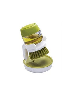 PAVITYAKSH PAVITYAKSH ODOSER JESOPB Kitchen Bathroom Tiles Dishwashing,Cleaning Brush with Storage Stand, Brush with Liquid Soap Dispenser Palm Brush with Storage Stand  - Image 1